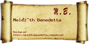 Meláth Benedetta névjegykártya